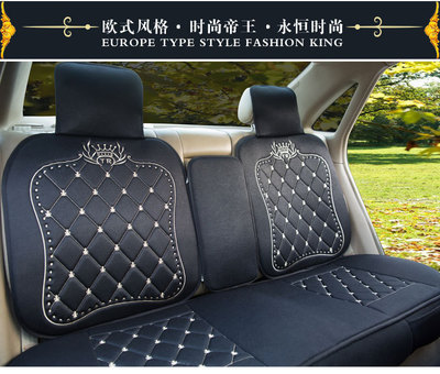 新款汽車坐墊推薦 高檔冰麻四季墊，歐式風(fēng)格通用各大車型